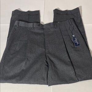 Chaps Mens 100% Wool Gray Pants Trousers Slacks 36x32 NEW! Office Winter Warmth